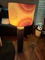 Vintage upcycled vloerlamp behangdrukrol retro kap, Ophalen of Verzenden, Gebruikt, 150 tot 200 cm