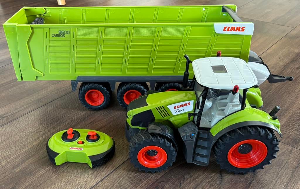 1:16 bestuurbare Claas Axion 870 + aanhangwagen Cargos, Ophalen, Zo goed als nieuw