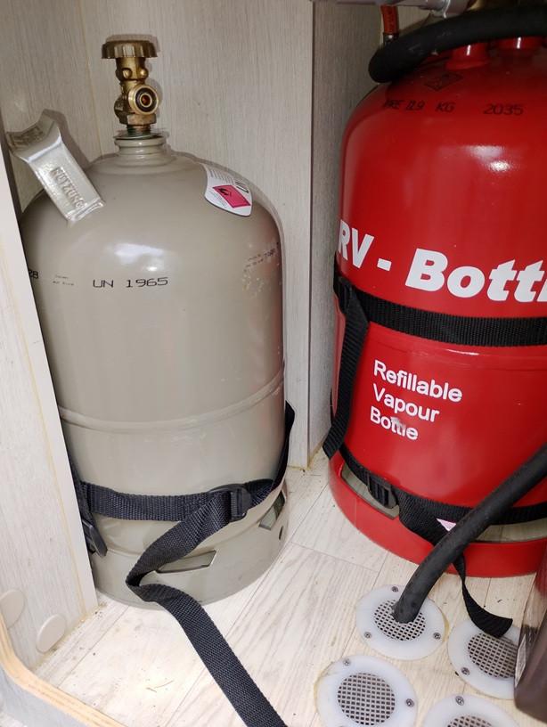 Gasfles, Ophalen, Gebruikt