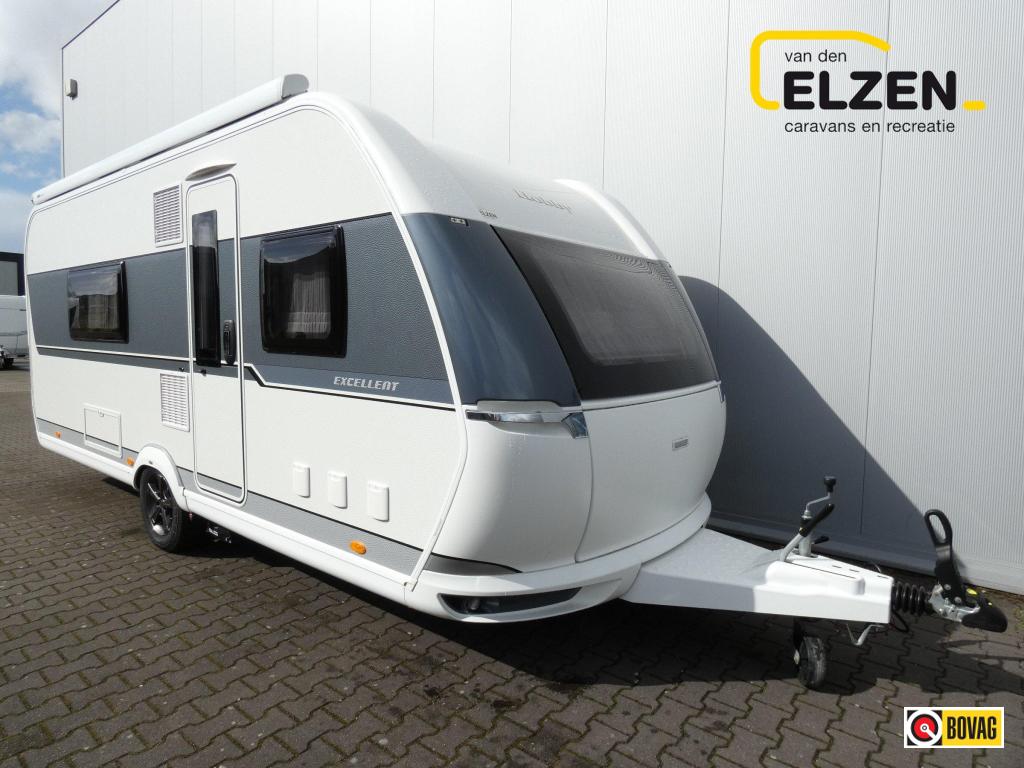 Hobby Excellent 495 WFB Mover, luifel, airco enz., Caravans en Kamperen, Standaardzit, Bedrijf, Overige typen, 5 tot 6 meter