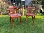 Twee Thonay bistro cafe stoelen, Huis en Inrichting, Stoelen, Ophalen, Gebruikt, Twee, Bruin