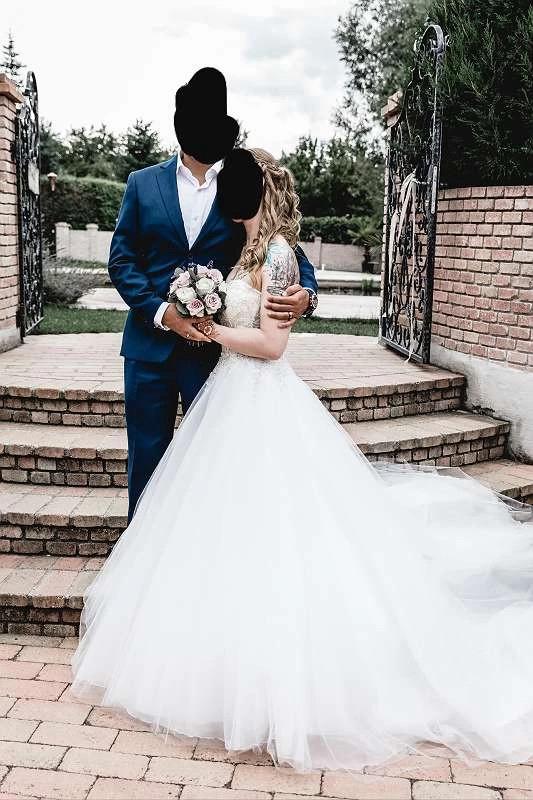 Trouwjurk- Designer Mori Lee, Ophalen of Verzenden, Zo goed als nieuw, Wit, Trouwjurk