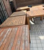 Teak tuin tuintafel terrastafel partij 17 stuks kwaliteit !, Tuin en Terras, Tuintafels, Ophalen, Gebruikt, Rechthoekig, Hout