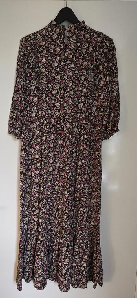 Lange jurk Lollys Laundry XS bloemenprint, Bruin, Ophalen of Verzenden, Zo goed als nieuw, Maat 34 (XS) of kleiner