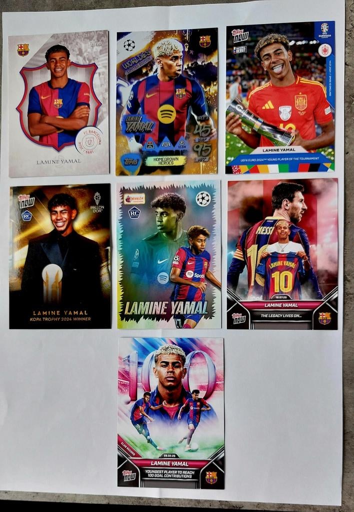 Lamine Yamal Topps Now Voetbal Kaarten Collectie, Ophalen of Verzenden