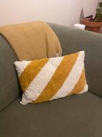 HK Living look kussen - Mosterdgeel en wit gestreept, Huis en Inrichting, Woonaccessoires | Kussens, Ophalen, Zo goed als nieuw