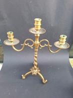 Kandelaar 3 punten leeuwevoet 18-19e, Ophalen of Verzenden, Koper of Brons