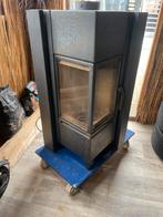 Faber 7 kW houtkachel compleet dubbelwandige kachelbuis etc., Gebruikt, Houtkachel, Ophalen of Verzenden, Inbouw
