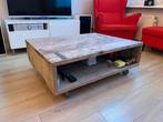 Steigerhouten salontafel op zwenkwielen – vóór 31 maart weg, Ophalen, Gebruikt, 50 tot 100 cm, 50 tot 100 cm