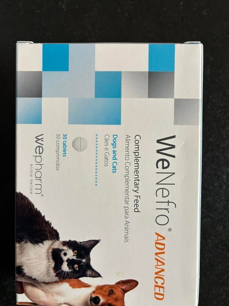 Nierdieet, niermedicatie WeNefro advanced hond/kat, Ophalen of Verzenden, Hond