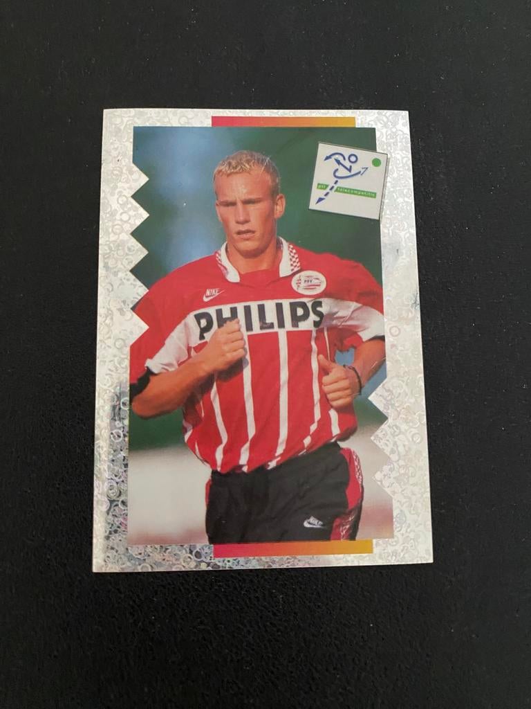 Peter Hoekstra - PSV Eindhoven - Panini Voetbal 96, Verzamelen, Ophalen of Verzenden, Zo goed als nieuw, PSV, Poster, Plaatje of Sticker