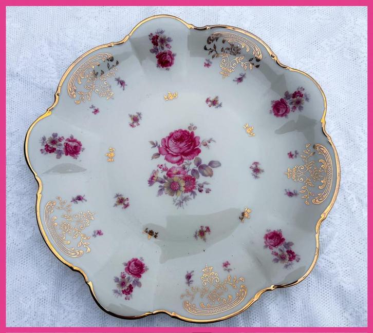 Brocante gebakschaal schaal high tea servies, Antiek en Kunst, Antiek | Servies los, Ophalen of Verzenden