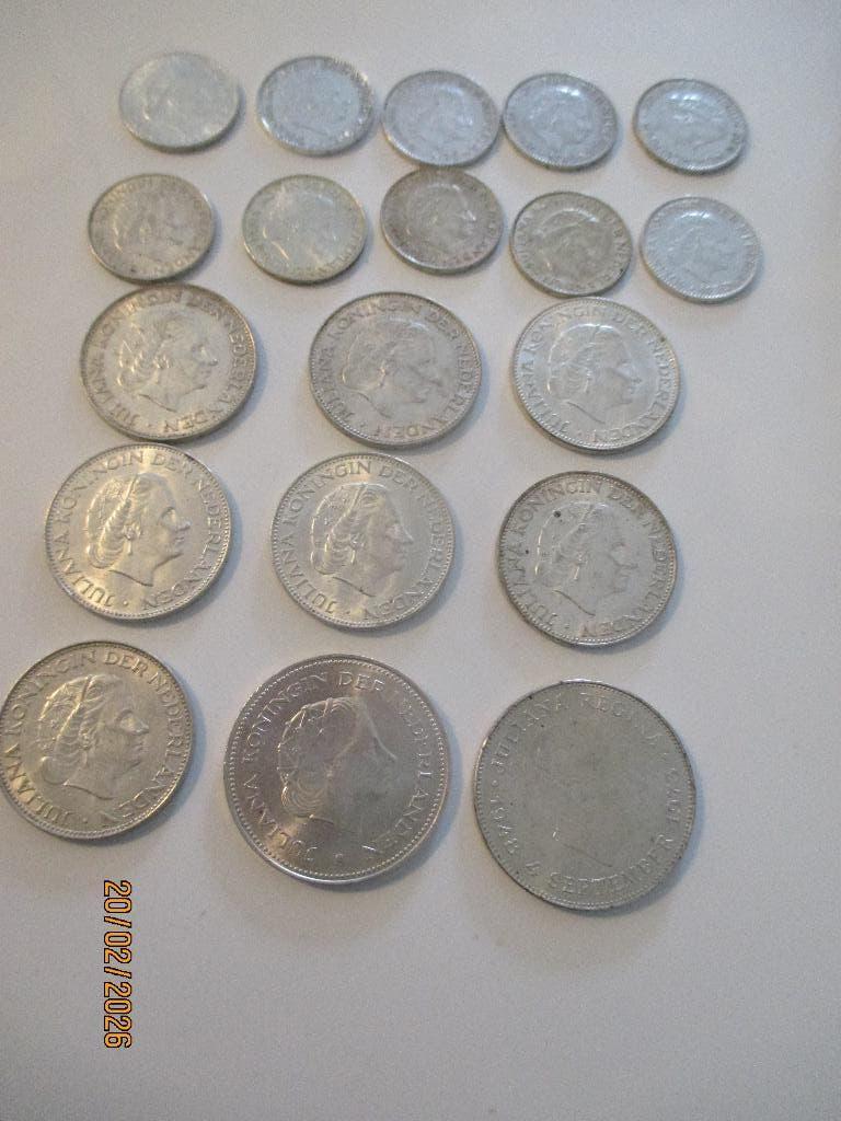 munten, Postzegels en Munten, Munten | Nederland, Setje, Overige waardes, Koningin Juliana, Zilver, Ophalen of Verzenden
