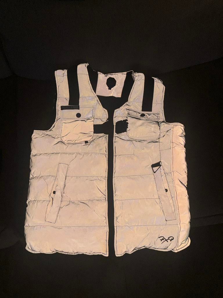 Reflecterende bodywarmer, Verzenden, Gedragen, Maat 38/40 (M), Grijs