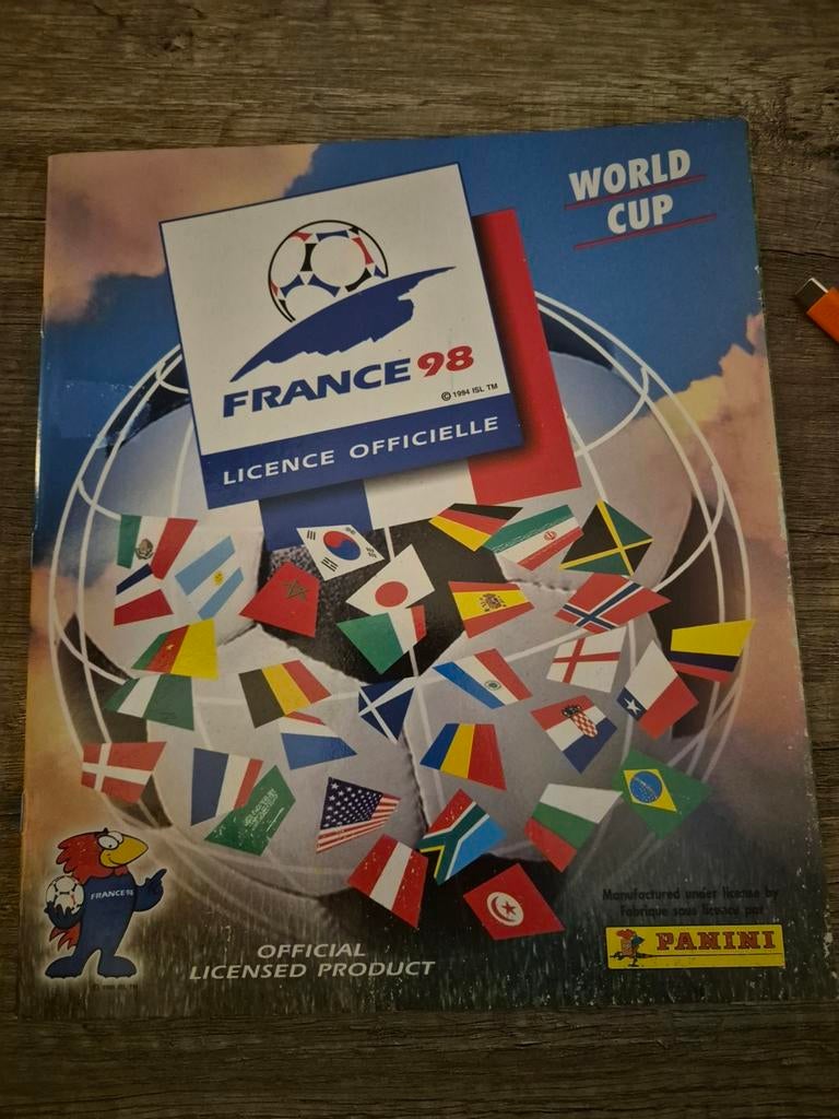 Panini Worldcup 1998 wk 98 leeg album, Verzenden, Winkel, Super of Benzinepomp, Zegels, Bonnen of Punten
