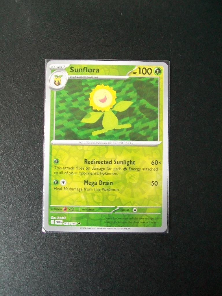 9891. Nieuwe Pokemon Kaart Holofoil SUNFLORA HP100 (007/167), Verzenden, Nieuw, Losse kaart, Foil