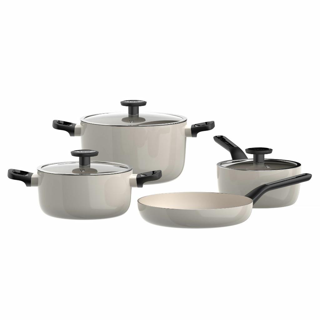 Pannenset 7-delig Glints Spirit LEO RECYCLED PFAS vrij, Huis en Inrichting, Keuken | Potten en Pannen, Verzenden, Pannenset, Keramische plaat