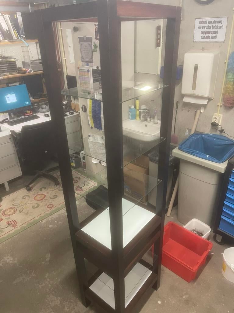 Vitrinekast, Huis en Inrichting, Kasten | Vitrinekasten, Ophalen, Gebruikt, 50 tot 100 cm, 150 tot 200 cm