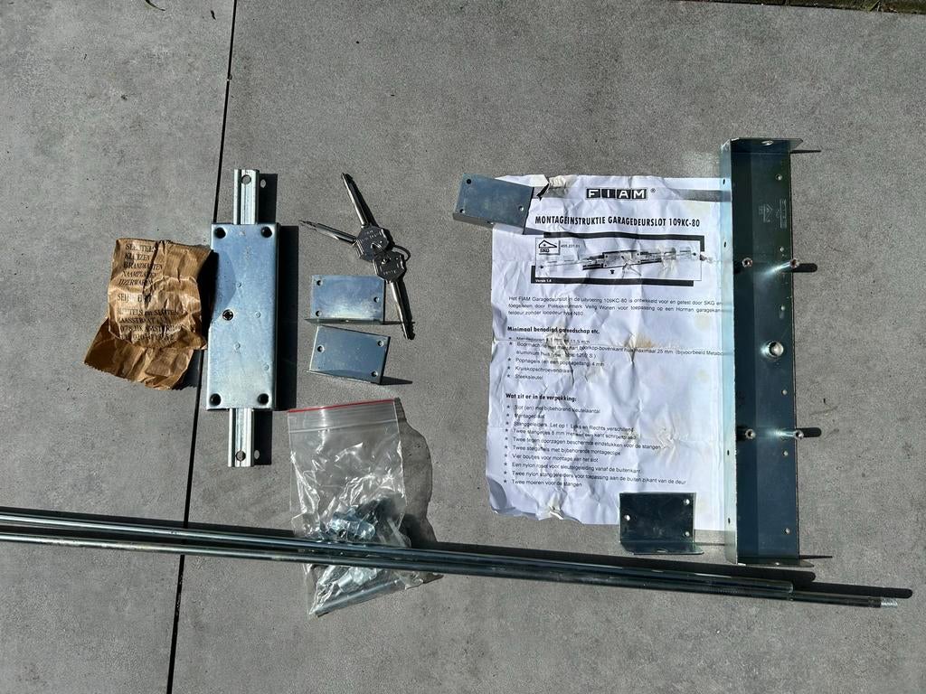 Garagedeur kanteldeur slot ongebruikt, Ophalen, Nieuw, IJzer, Slot