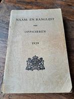Ned voor 1940 officierslijst 1939 mobilisatie, Ophalen of Verzenden, Landmacht, Nederland, Boek of Tijdschrift