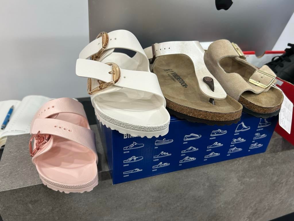 Birkenstock sandalen in diverse soorten en maten, Kleding | Dames, Schoenen, Ophalen of Verzenden, Gedragen, Wit, Sandalen of Muiltjes