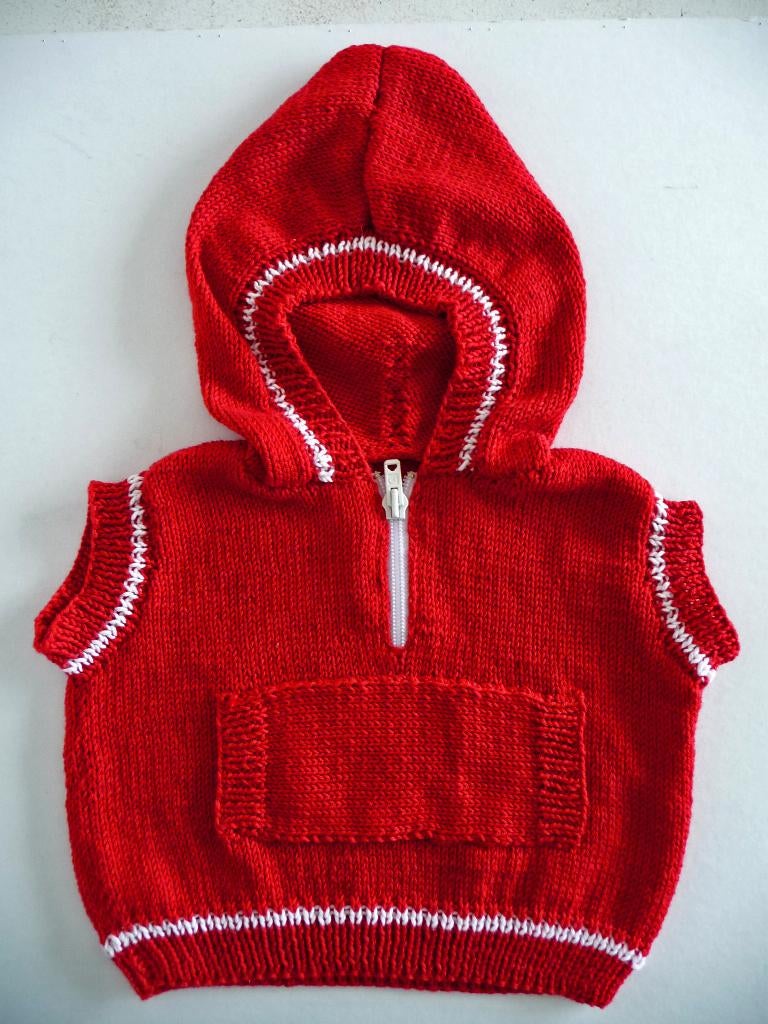 Hand gebreid baby vestje maat 80., Ophalen of Verzenden, Nieuw, Breien, Naald