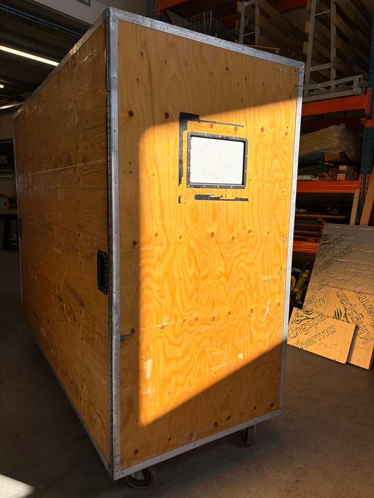 Grote Houten Transportkist op Wielen, Ophalen, Gebruikt, 100 cm of meer, 60 cm of meer