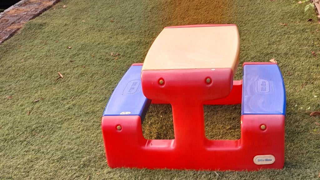 kinder picnic tafel, Tuin en Terras, Overige materialen, Gebruikt, Rechthoekig, Ophalen