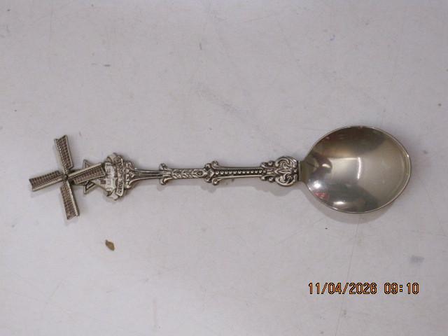 holland lepeltje met draaiende wieken HvdM (385), Antiek en Kunst, Antiek | Bestek, Ophalen of Verzenden