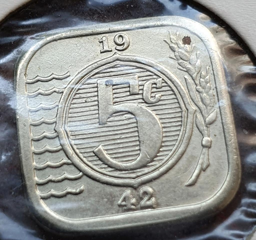 5 cent heruitgave van 1942, Ophalen of Verzenden, Koningin Wilhelmina