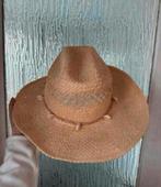 Riviera maison hoed van stro / rotan met schelpen - one size, Ophalen of Verzenden, Zo goed als nieuw, One size fits all