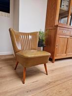 Vintage cocktail fauteuil, Huis en Inrichting, Fauteuils, Ophalen, Gebruikt, 50 tot 75 cm, Leer