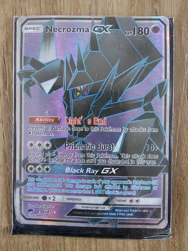 Necrozma GX Pokémon Kaart - Full Art Foil, Ophalen of Verzenden, Zo goed als nieuw, Losse kaart, Foil
