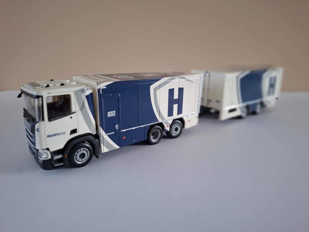 Scania geldauto met wipcar van Tekno., Ophalen of Verzenden, Nieuw, Bus of Vrachtwagen, Tekno