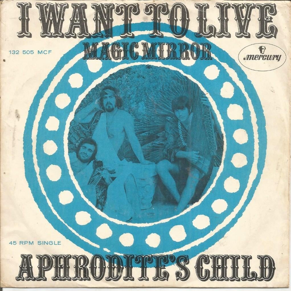 Aphrodite's Child ‎– I Want To Live (1969), Gebruikt, Fotohoes, 7 inch, Single