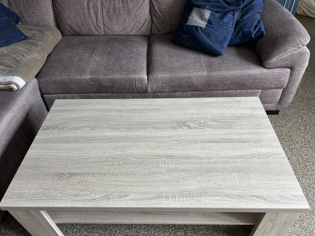 Salontafel licht 118x67x40 krasvast, Ophalen, Gebruikt, 100 tot 150 cm, 50 tot 100 cm