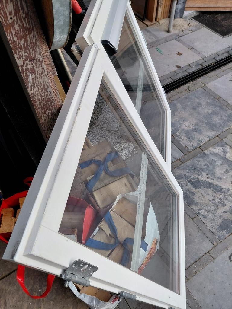 Open slande raampartijen stolp raampartijen, Doe-het-zelf en Verbouw, Kozijnen en Schuifpuien, Kunststof, Gebruikt, Raamkozijn