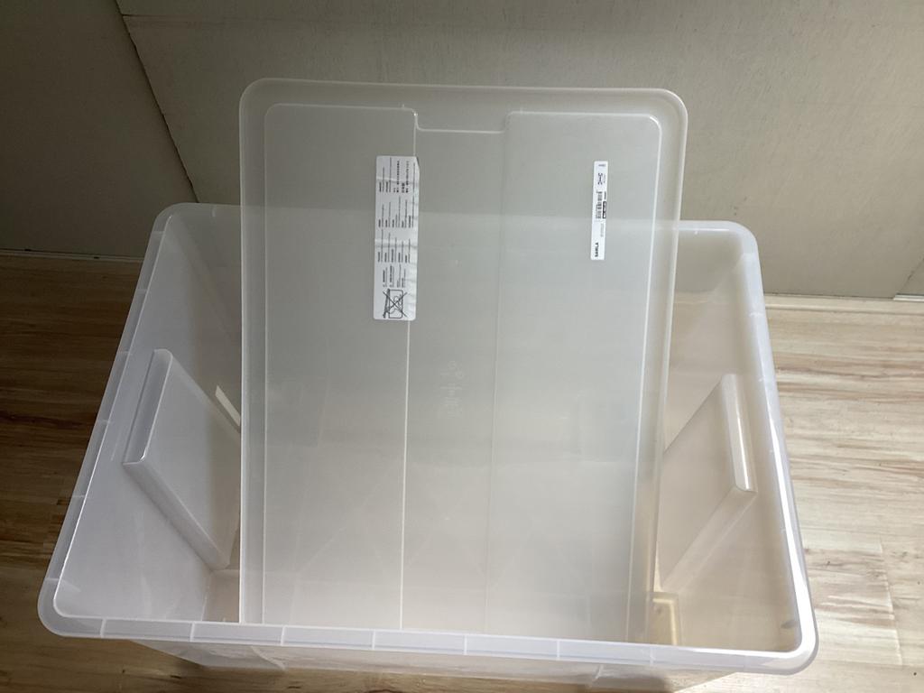 Opbergbox IKEA Samla 79x57x43 cm met deksel, Doe-het-zelf en Verbouw, Kratten en Dozen, Ophalen, 40 tot 60 cm, 75 tot 100 cm, Zo goed als nieuw