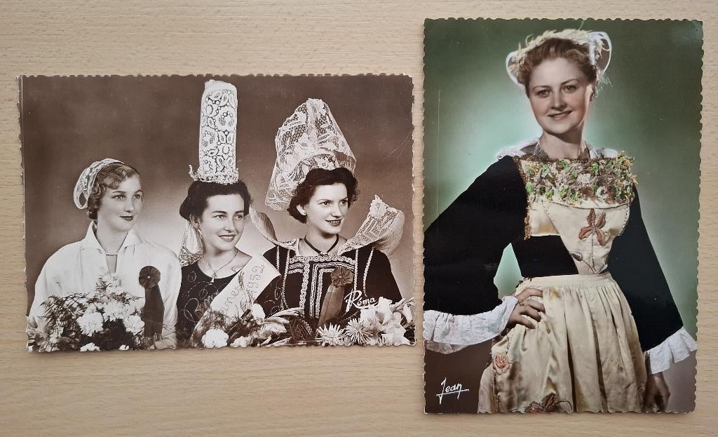 Ansichtkaarten klederdracht Bretagne (France) - 1951, Verzamelen, Verzenden, 1940 tot 1960, Ongelopen, Klederdracht
