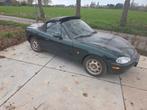 Mazda MX-5 1.8 I 1999 Groen inclusief dichte trailer, Auto's, Mazda, Achterwielaandrijving, 40 €/maand, 4 cilinders, Cabriolet