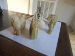 groot lot 7 stuks onyx  dier  figuren en boeddha zwaan hond, Ophalen of Verzenden
