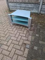 TV-meubel/tv-tafel met glazen platen, Ophalen, Gebruikt, 100 tot 150 cm, Glas