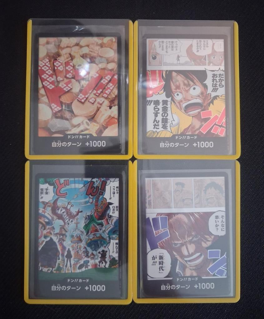 One Piece Japans DON kaarten holo foil (verschillende sets)., Ophalen of Verzenden, Zo goed als nieuw, Meerdere kaarten, Foil
