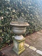 Stenen bloempot op sokkel, Ophalen, Gebruikt, Minder dan 60 cm, Rond