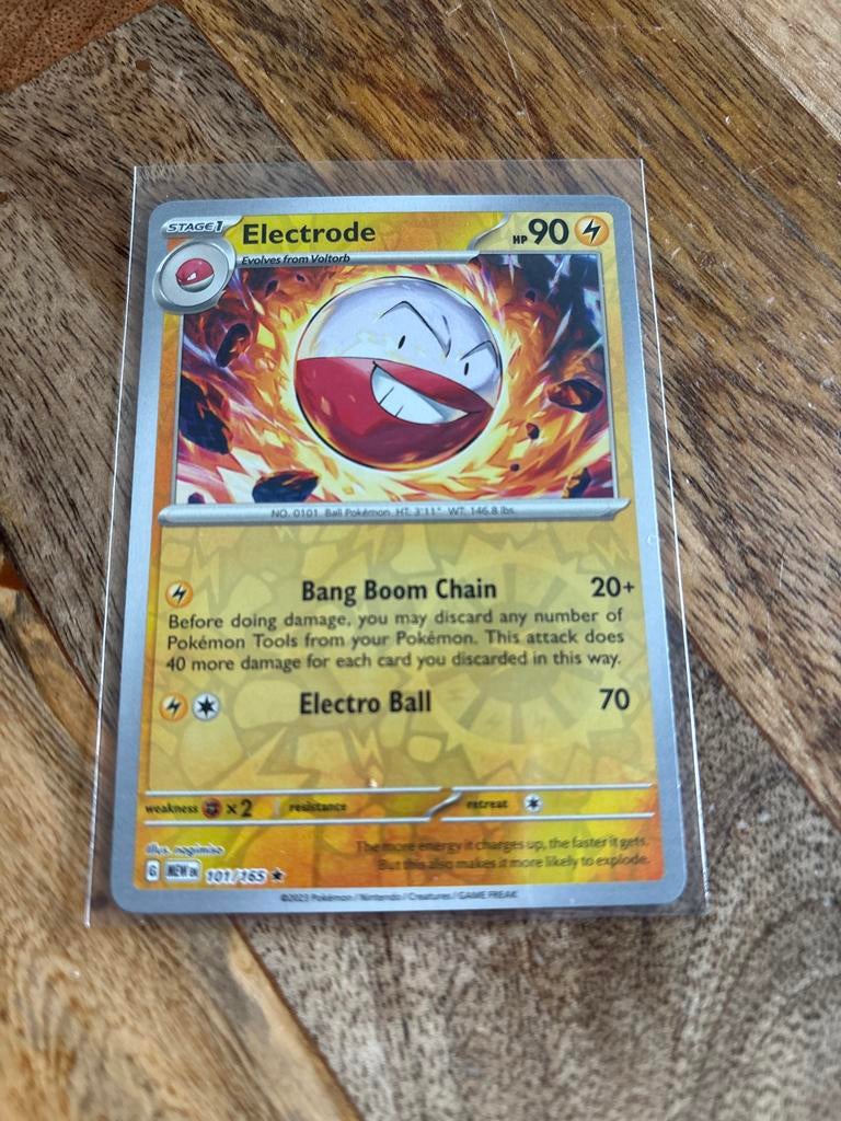 Pokémon Kaart Electrode 101/165 (Nieuw), Ophalen of Verzenden, Nieuw, Losse kaart