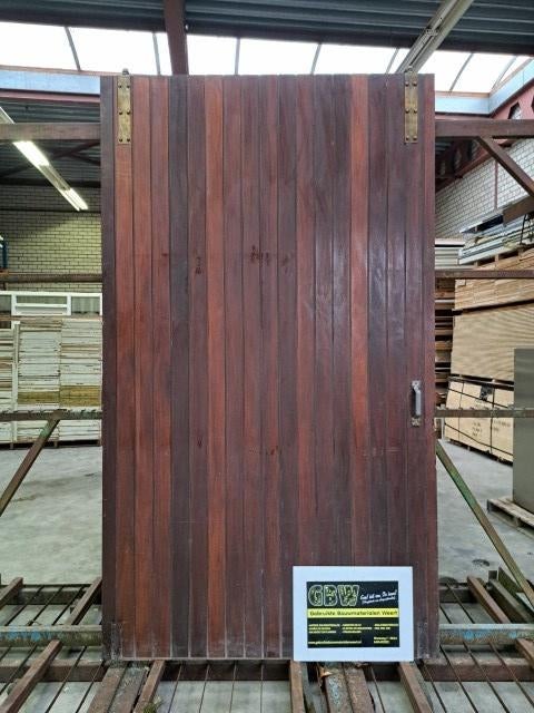 hardhouten schuifdeur 154x267,5 cm, deur, loftdeur, poort, Tuin en Terras, Ophalen, Gebruikt, 200 cm of meer, 150 tot 200 cm