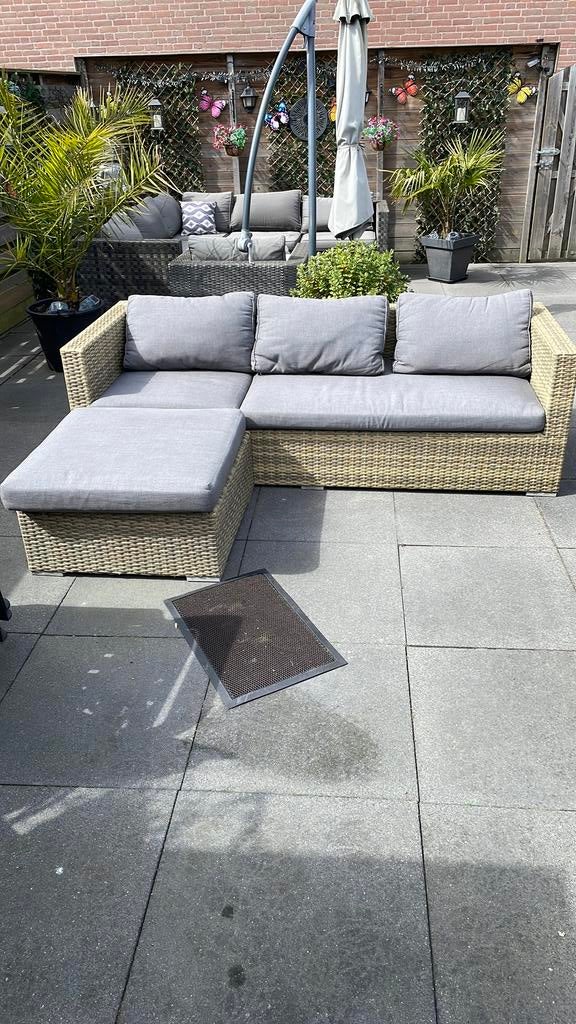 Loungebank, Tuin en Terras, Tuinsets en Loungesets, Kunststof, Gebruikt, 3 zitplaatsen, Ophalen of Verzenden