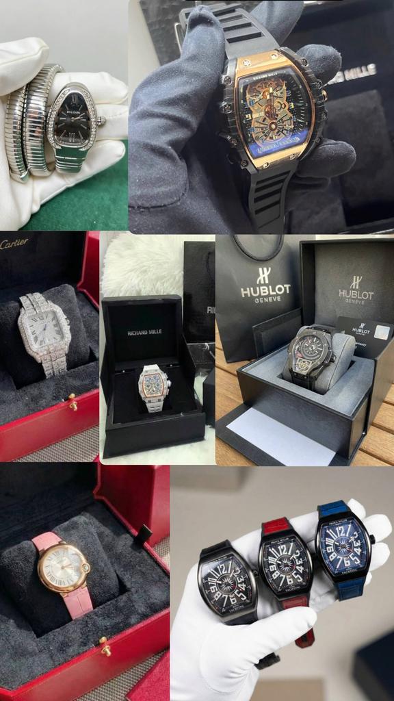 Luxe horloges: Richard Mille Hublot Cartier Rolex Breitling, Ophalen of Verzenden, Zo goed als nieuw, Polshorloge, Overige merken