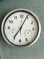 Klok radio gestuurd met temperatuur luchtvochtigheid 25 cm, Ophalen of Verzenden, Zo goed als nieuw, Wandklok