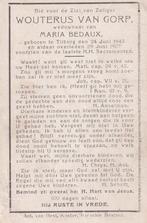 Gorp Wouterus 1843 Tilburg 1907, Ophalen, Bidprentje